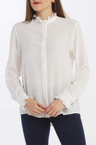 Gant Košile Gant D1. Solid Crepe Frill Shirt 4301089-619-Gw-113-32 Bílá 32