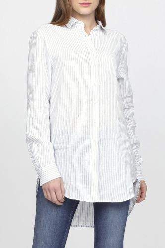 Gant Košile Gant O2. Striped Long Linen Shirt 4321005-318-Gw-110-34 Bílá 34