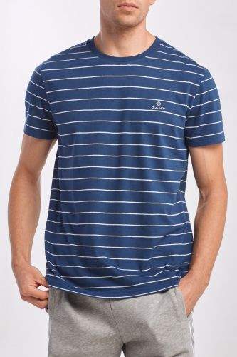 Gant Tričko Gant D2. Striped Linen Ss T-Shirt 2023018-320-Ga-461-S Modrá S
