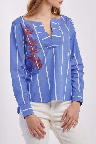 Gant Košile Gant D2. Embroidery Stripe Popover 4311129-320-Gw-440-34 Modrá 34