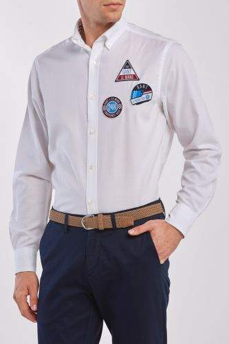 Gant Košile Gant Lm. Tp Oxford Badges Reg Bd 3026230-320-Ga-110-S Bílá S