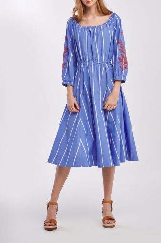 Gant Šaty Gant D2. Embroidered Stripe Dress 4503088-320-Gw-440-32 Modrá 32