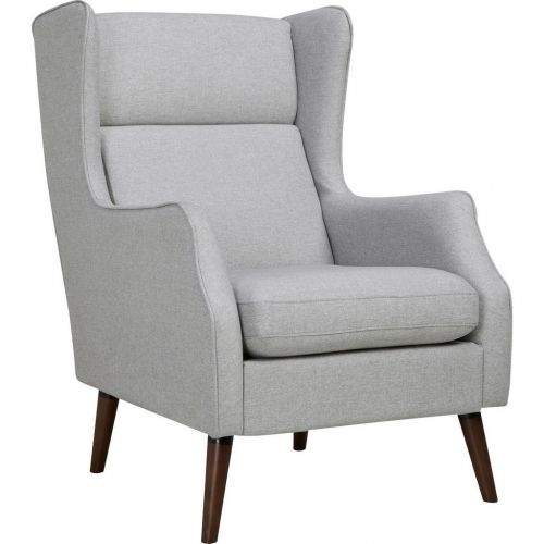 Carryhome Křeslo, Dřevo, Textil, Světle Šedá