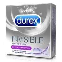 DUREX Invisible Extra Lubricated 3ks