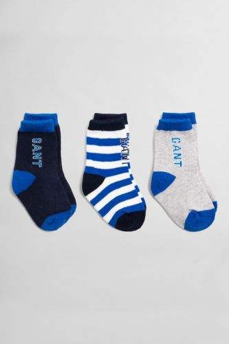 Gant Ponožky Gant D1. 3-Pack Varsity Baby Socks 596006-620-Gc-466-10/12 Modrá 10/12