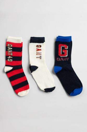 Gant Ponožky Gant D1. Varsity 3- Pack Socks 896005-620-Gc-433-19/21 Modrá 19/21