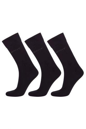 Gant Ponožky Gant 3-Pack Mercerized Cotton Socks 9960142-620-Gc-5-0 Černá
