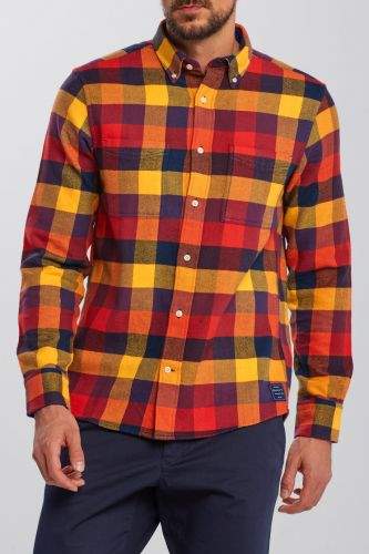 Gant Košile Gant D2. Flannel Melange Check Reg Bd 3017120-620-Ga-801-S Oranžová S
