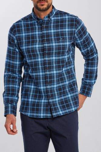 Gant Košile Gant D1. Tp Herringbone Plaid Reg Bd 3028430-620-Ga-445-M Modrá M