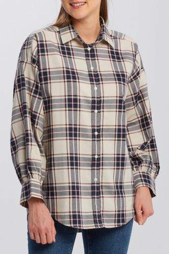 Gant Košile Gant D2. Tp Oxf Plaid Oversized Shirt 4311151-620-Gw-34-32 Bílá 32