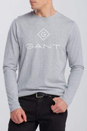 Gant Tričko Gant Gant Lock Up Ls T-Shirt 2064000-620-Ga-93-S Šedá S