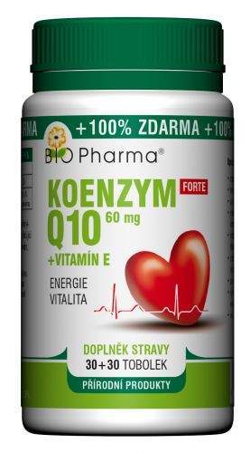BIO-Pharma s.r.o. BIO Pharma Koenzym Q10 Forte 60mg+Vitamin E 30+30 tobolek