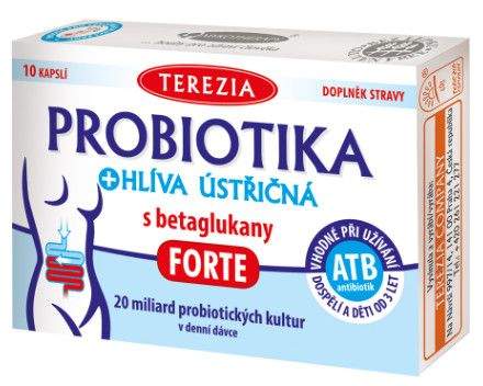 TEREZIA COMPANY Terezia PROBIOTIKA + hlíva ústřičná s betaglukany FORTE 10 kapslí