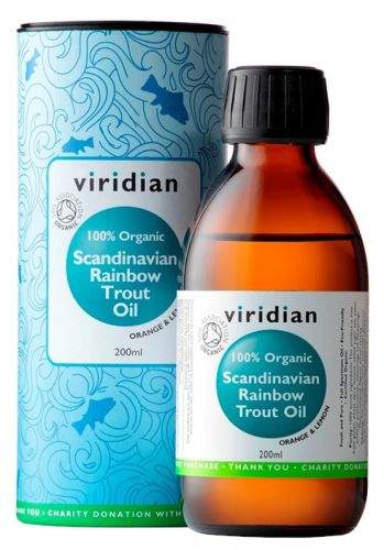 ForActiv.cz, s.r.o. Viridian Scandinavian Rainbow Trout Oil 200ml Organic