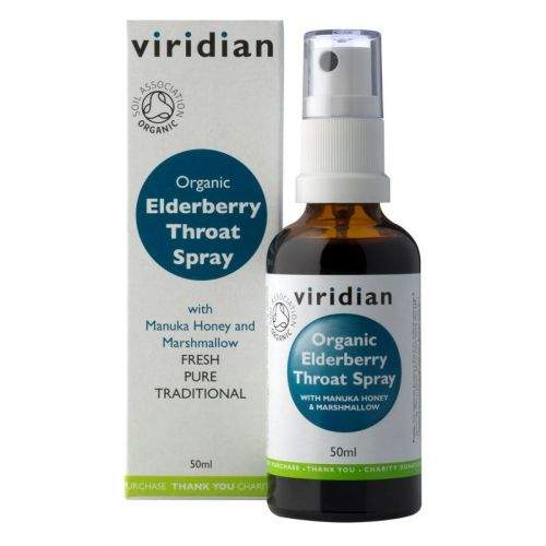 ForActiv.cz, s.r.o. Viridian Elderberry Throat Spray Organic 50ml