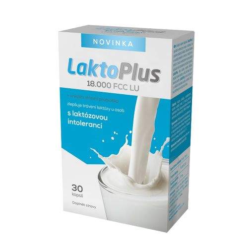 Salutem Pharma LaktoPlus 18.000 FCC LU pro osoby s laktózovou intolerancí 30 kapslí