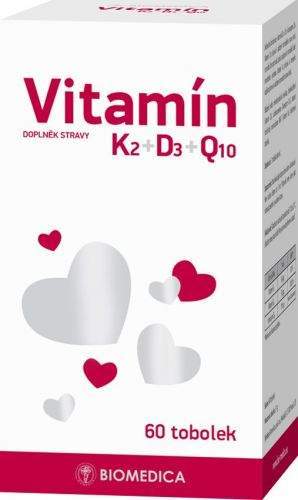 Biomedica spol. s r.o. Biomedica Vitamín K2+D3+Q10 60 tobolek