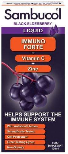 Nature Road s.r.o. Sambucol Immuno Forte Sirup + vitamin C + zinek 120ml