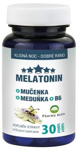 Pharma Activ Melatonin Mučenka Meduňka B6 30 tablet