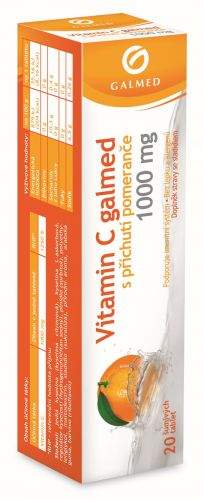GALMED A.S. Galmed Vitamin C 1000mg pomeranč 20 šumivých tablet
