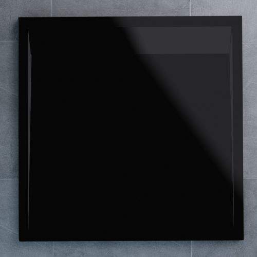 SanSwiss vanička ILA čtverec černý granit 90x90x3 cm kryt černý matný WIQ09006154 WIQ09006154
