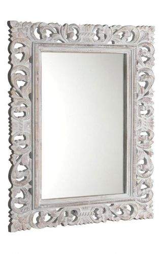 SAPHO SCULE zrcadlo v rámu, 70x100cm, bílá IN171