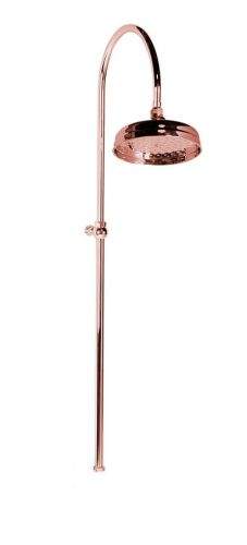 Reitano Rubinetteria ANTEA sprchový sloup k napojení na baterii, hlavová sprcha, růžové zlato SET017