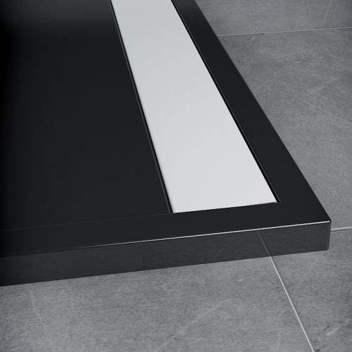 SanSwiss vanička ILA čtverec černý granit 100x100x3,5 cm kryt bílý WIQ10004154 WIQ10004154
