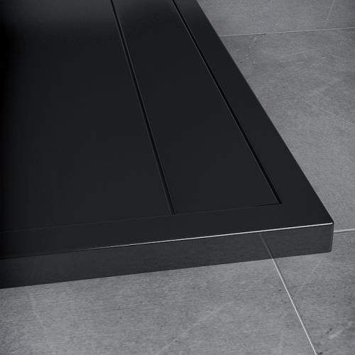 SanSwiss vanička ILA obdélník černý granit 160x90x3,5 cm kryt černý matný WIA9016006154 WIA9016006154