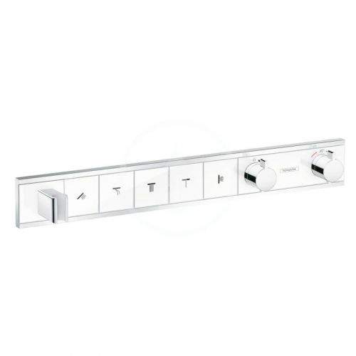 HANSGROHE RainSelect Baterie pod omítku pro 5 spotřebičů, bílá/chrom 15358400