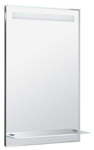 AQUALINE LED podsvícené zrcadlo 50x80cm, skleněná polička, kolíbkový vypínač ATH52