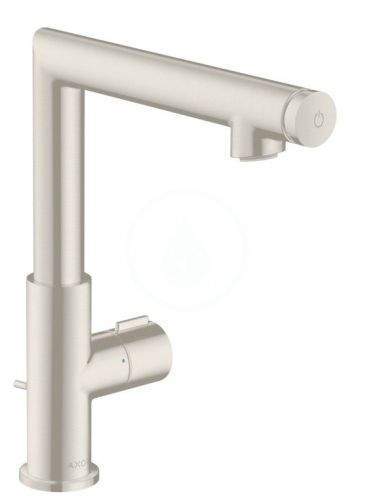 AXOR Uno Umyvadlová baterie Select 220 s výpustí, kartáčovaný nikl 45016820