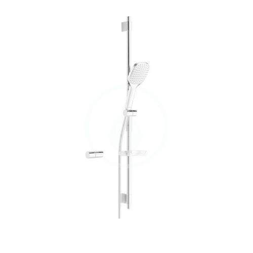HANSA Activejet Sprchová souprava s hadicí, tyčí a ruční sprchou, 1 proud, bílá/chrom 84370210