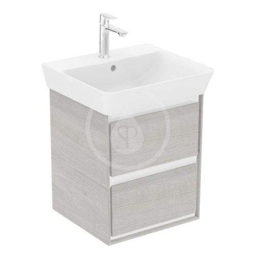 IDEAL STANDARD Connect Air Skříňka pod umyvadlo CUBE 500 mm, šedý dub/matný bílý lak E1608PS