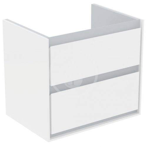 IDEAL STANDARD Connect Air Skříňka pod umyvadlo CUBE 650 mm, lesklý bílý/matný světle šedý lak E1605KN