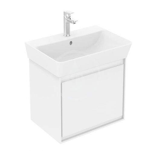 IDEAL STANDARD Connect Air Skříňka pod umyvadlo Cube 500 mm, lesklá bílá/matný světle šedý lak E0842KN