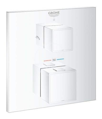 GROHE Grohtherm Cube Termostatická baterie pod omítku pro 2 spotřebiče, chrom 24154000