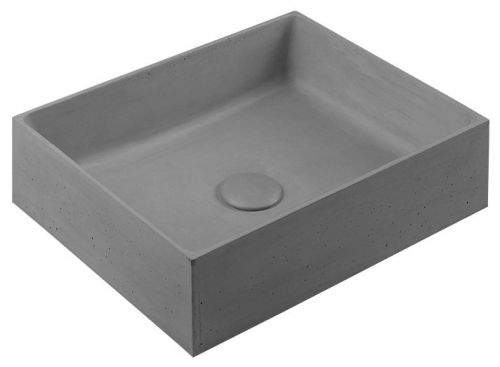 SAPHO FORMIGO betonové umyvadlo, 47,5x13x36,5 cm, šedá FG019