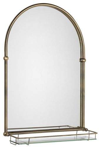 SAPHO TIGA zrcadlo 48x67cm, skleněná polička, bronz HZ206