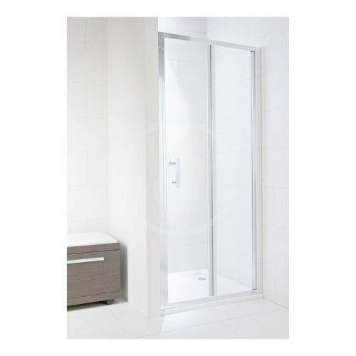 JIKA Cubito Pure Sprchové dveře skládací L/P, 900x1950, stříbrná/transparentní sklo H2552420026681