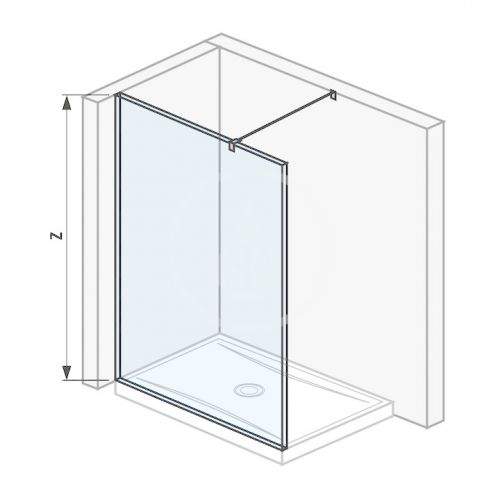 Pure Skleněná stěna boční 120 cm pro sprchovou vaničku 120x80 cm a 120x90 cm, s úpravou Jika Perla Glass, 1200mm x 200mm x 2000mm H2674230026681