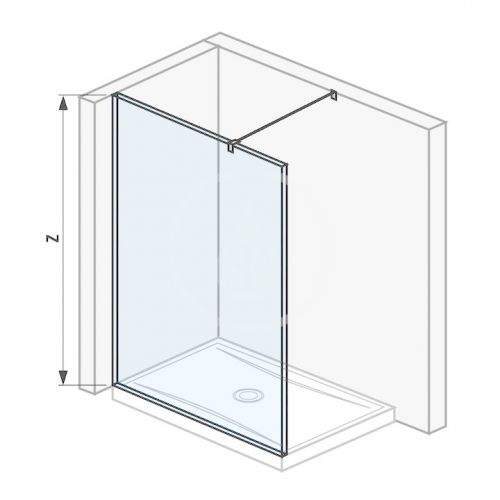 Pure Skleněná stěna boční 130 cm pro sprchovou vaničku 130x80 cm a 130x90 cm, s úpravou Jika Perla Glass, 1300mm x 200mm x 2000mm H2674240026681