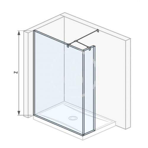Pure Skleněná stěna boční 120 cm pro sprchovou vaničku 120x80 cm a 120x90 cm, s úpravou Jika Perla Glass, 1200mm x 200mm x 2000mm H2674260026681