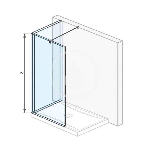 Pure Skleněná stěna L 130x90 cm pro sprchovou vaničku 130x90 cm, s úpravou Jika Perla Glass, 1300mm x 200mm x 2000mm H2694240026681