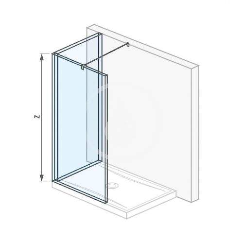 Pure Skleněná stěna L 140x90 cm pro sprchovou vaničku 140x90 cm, s úpravou Jika Perla Glass, 1400mm x 200mm x 2000mm H2694260026681
