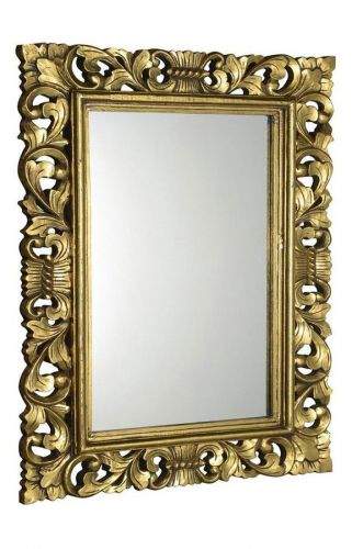 SAPHO SCULE zrcadlo v rámu, 70x100cm, zlatá IN163