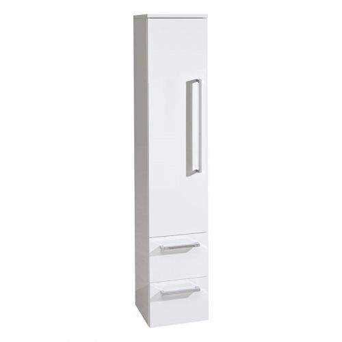MEREO Bino koupelnová skříňka, vysoká, závěsná bez nožiček, levá, bílá/bílá CN667