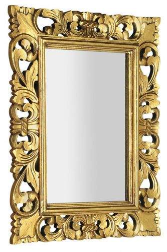 SAPHO SAMBLUNG zrcadlo v rámu, 60x80cm, zlatá IN121