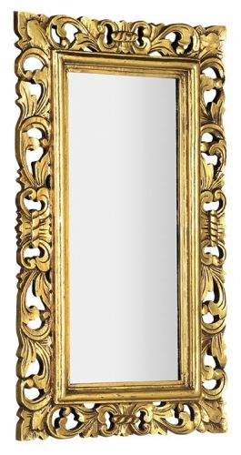 SAPHO SAMBLUNG zrcadlo v rámu, 40x70cm, zlatá IN110