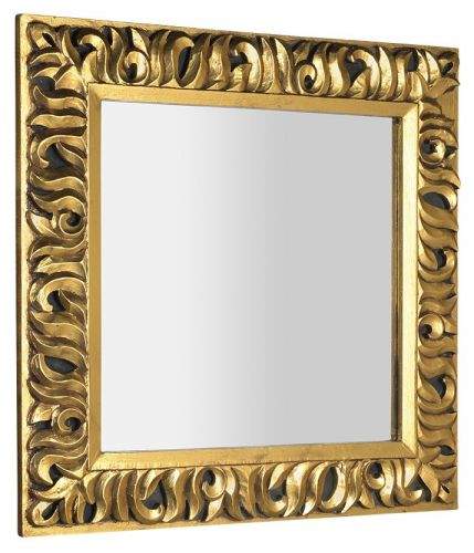 SAPHO ZEEGRAS zrcadlo v rámu, 90x90cm, zlatá IN416